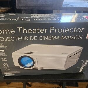 Home Theater Projector - White with Blue Lens